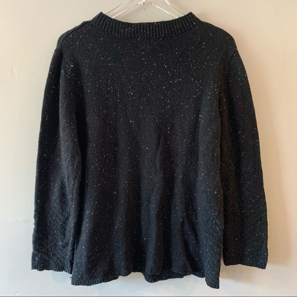 🤍Andrea Jovine Black Speckle Chevron Crew Sweater - Picture 6 of 7